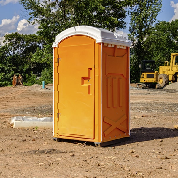 how often are the porta potties cleaned and serviced during a rental period in Woodland North Carolina